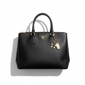 Prada Saffiano Leather Black Leather Satchel
